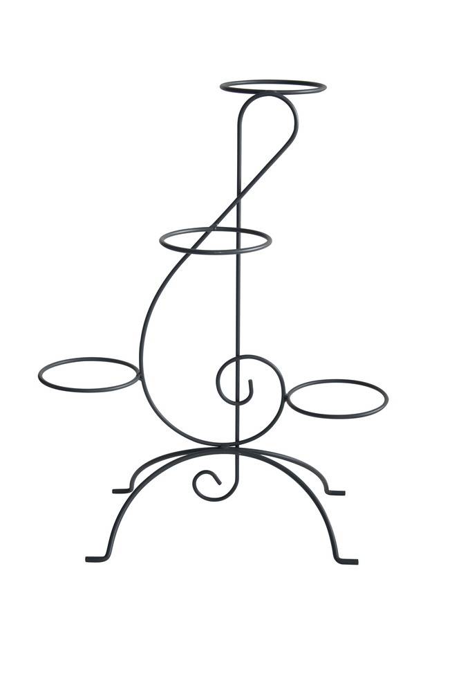 Louis Moulin - Porta plantas clave de sol antracita H. 80 para maceta 20 cm - Acero epoxi Louis Moulin - Imagen 1