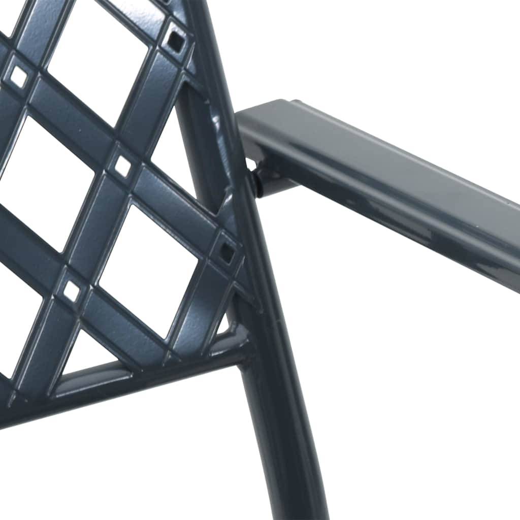 Chaise bois composite 1 places acier anthracite  56 x 65 x 89 cm  - Prolenta premium  p3168.0 - Image 8