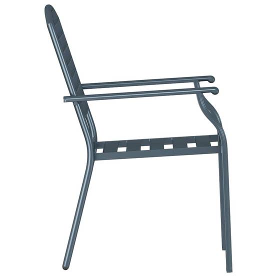 Chaise bois composite 1 places acier anthracite 56 x 65 x 89 cm - Prolenta premium p3168.0 - Image 6