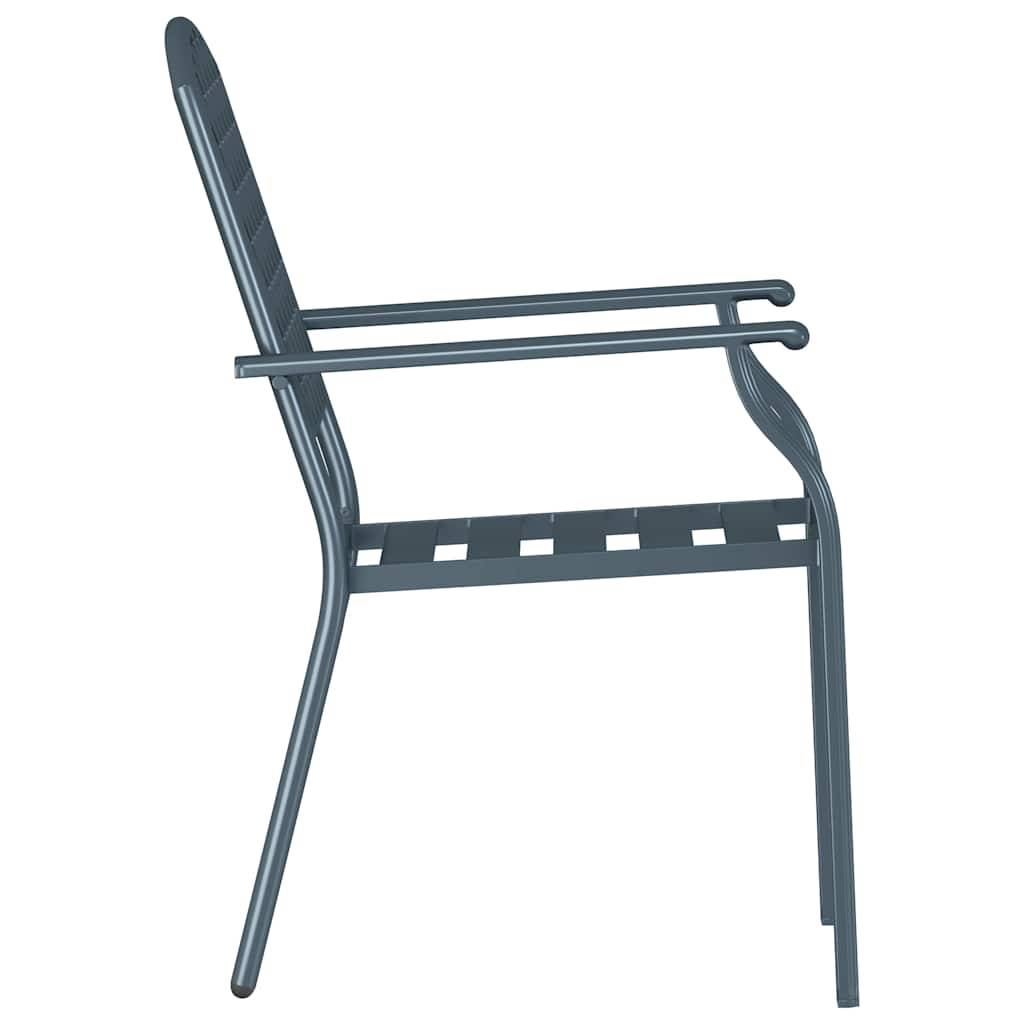 Chaise bois composite 1 places acier anthracite  56 x 65 x 89 cm  - Prolenta premium  p3168.0 - Image 6