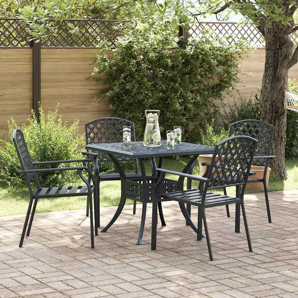 Chaise bois composite 1 places acier anthracite  56 x 65 x 89 cm  - Prolenta premium  p3168.0 - Image 2