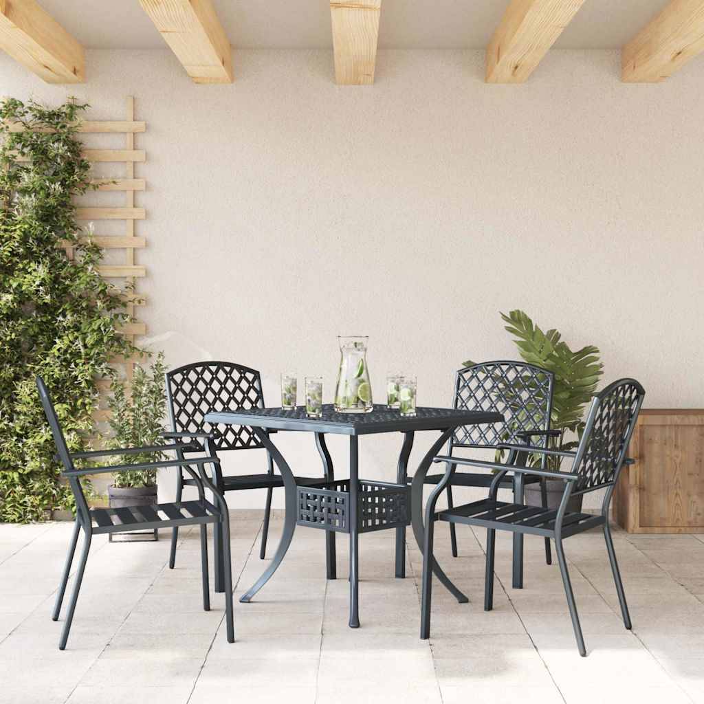 Chaise bois composite 1 places acier anthracite  56 x 65 x 89 cm  - Prolenta premium  p3168.0 - Image 3