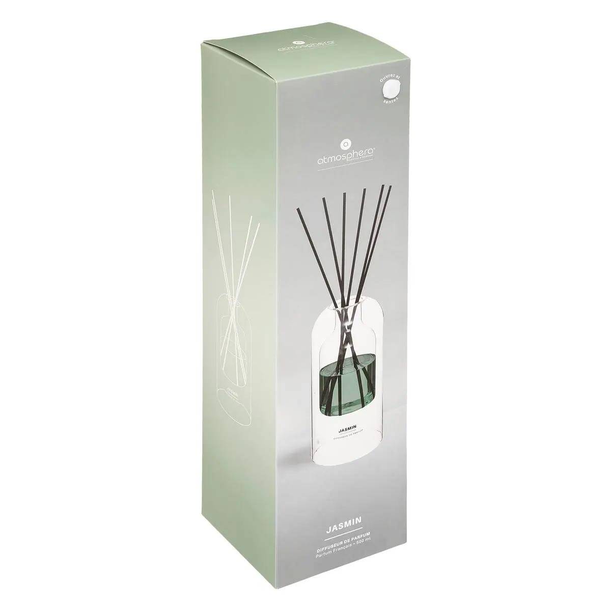 Atmosphera - Diffuseur de parfum Ilan 500ml verre jasmin - Atmosphera Créateur d'intérieur - Imagen 3