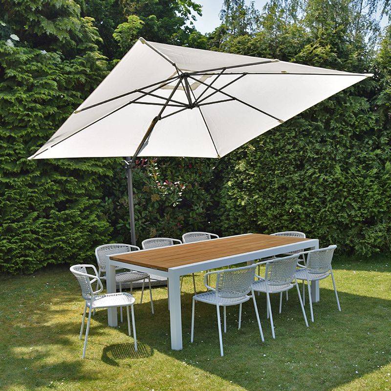 Parasol déporté écru 3x3 m Celestia - Gecko Jardin - Imagen 1