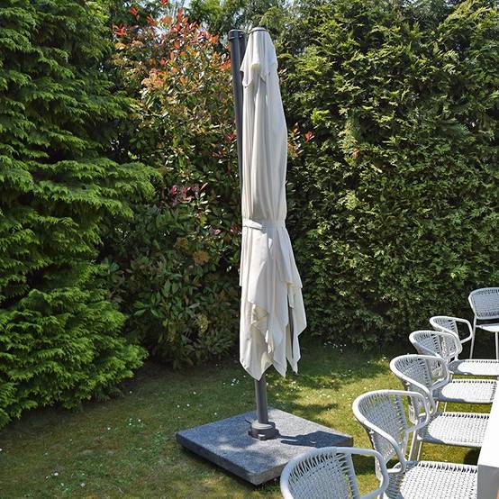 Parasol déporté écru 3x3 m Celestia - Gecko Jardin - Imagen 3