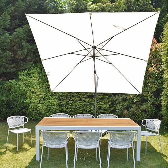 Parasol déporté écru 3x3 m Celestia - Gecko Jardin - Imagen 7