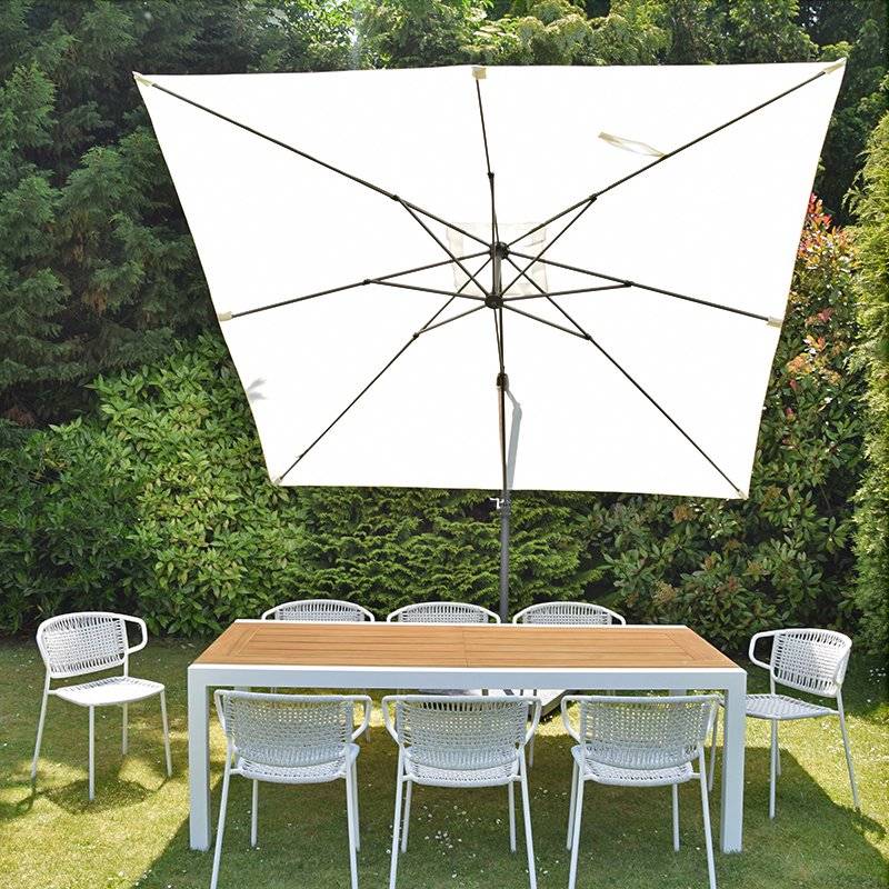 Parasol déporté écru 3x3 m Celestia - Gecko Jardin - Imagen 7