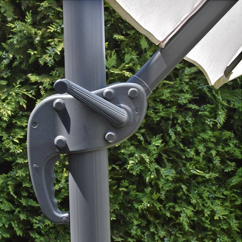 Parasol déporté écru 3x3 m Celestia - Gecko Jardin - Imagen 4