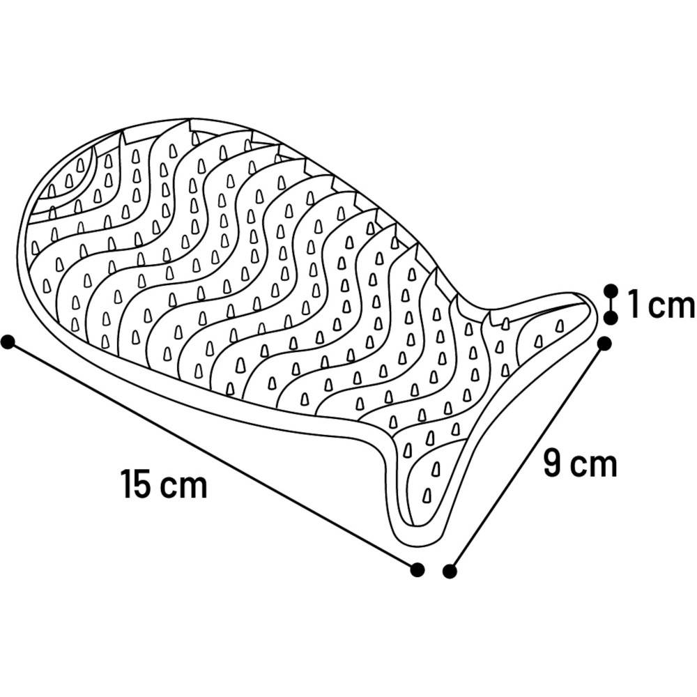 Flamingo - Tapis à lécher Martha poisson vert en silicone  pour chat - Imagen 2