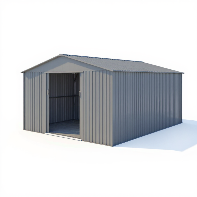 Chalet & Jardin - Abri de jardin en métal – MJ 10 x 14 - 13,5 m² - Anthracite - Image 2