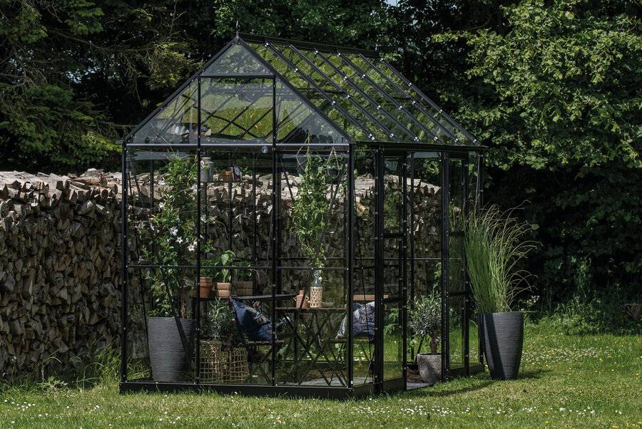 Halls - Serre en verre trempé 7,3 m² ICON Planthouse 6, noir - Halls - Image 2