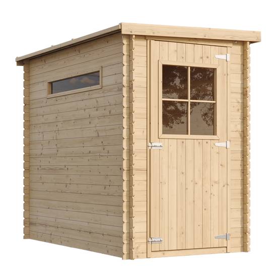 Timbela - Abri de jardin en bois l239xL144xH198 cm/2.63 m² - Stockage extérieur - Petit abri à outils, Local à vélos - 19 mm d’épaisseur - Timbela M306 - Image 2