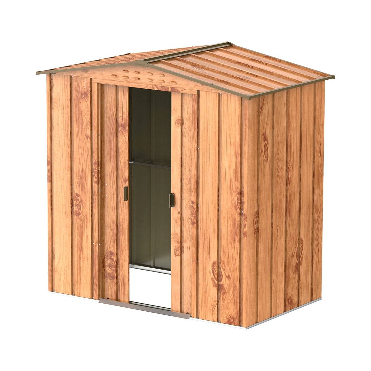 Duramax - Abri de jardin en métal Duramax 2,17 m² imitation bois avec kit ancrage - Duramax - Imagen 2