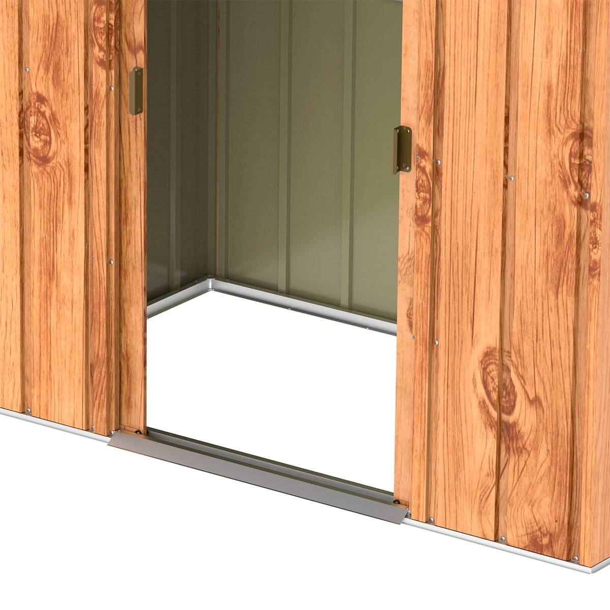 Duramax - Abri de jardin en métal Duramax 2,17 m² imitation bois avec kit ancrage - Duramax - Imagen 3