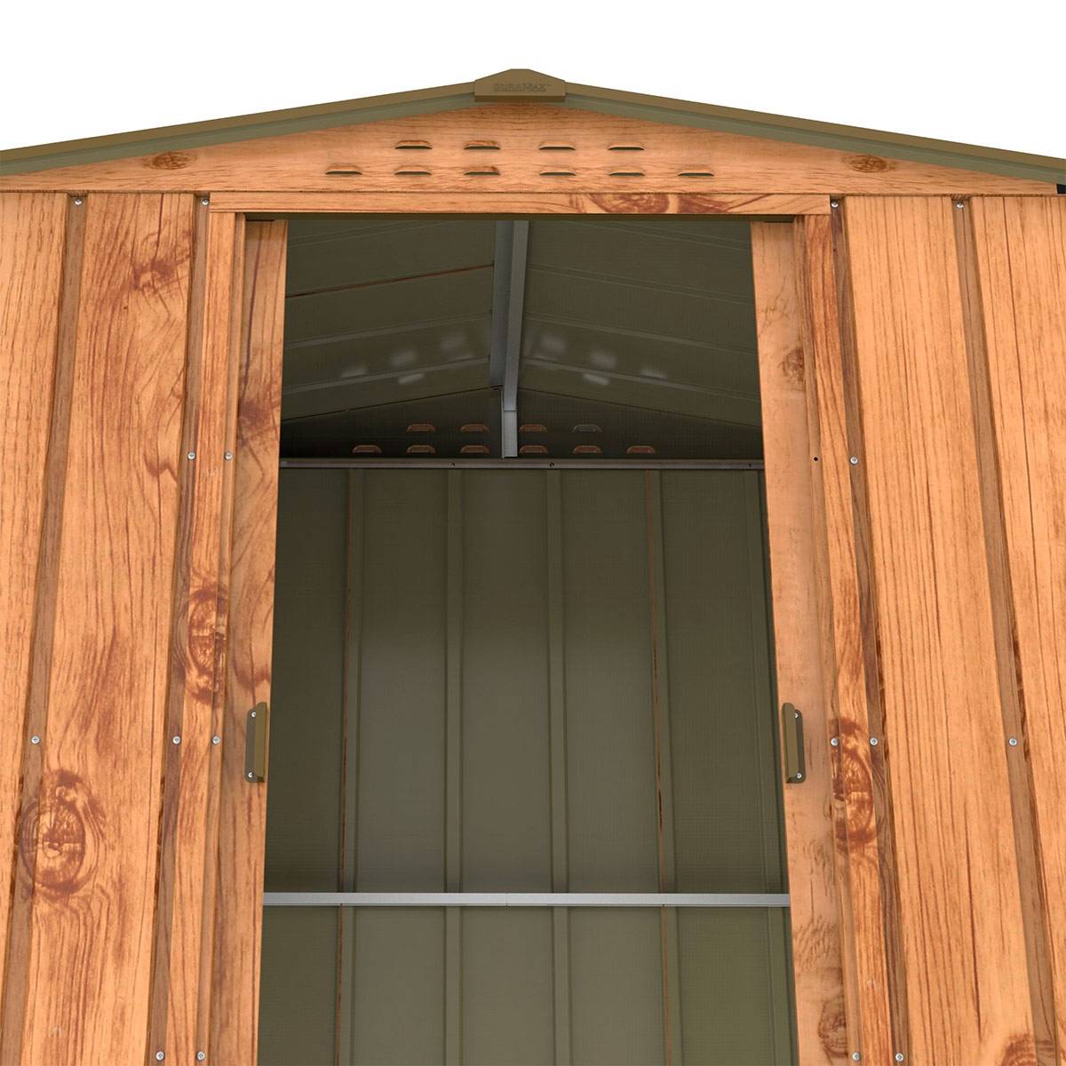 Duramax - Abri de jardin en métal Duramax 2,17 m² imitation bois avec kit ancrage - Duramax - Imagen 4