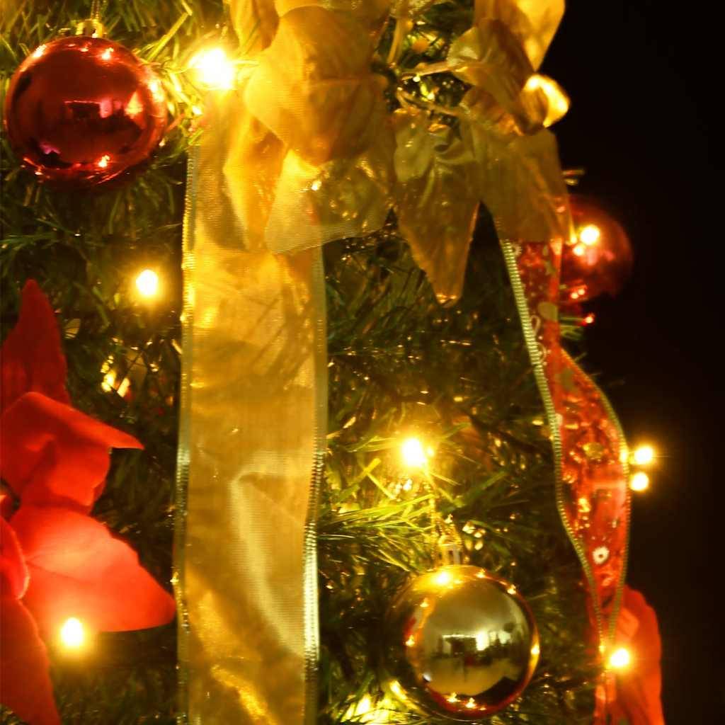 ComfortXL - Sapin de Noël Artificiel Escamotable Décoré et Pré-éclairé 150 LED Vert 180 cm – ComfortXL Outdoor Living - Image 3