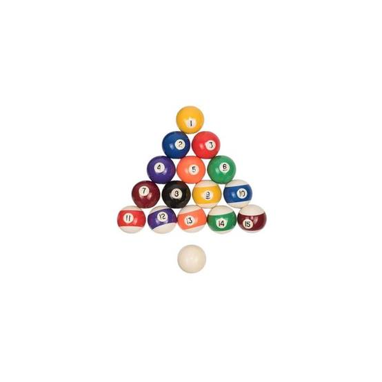 Jardindeco - Lot de 16 boules de billard 50.8 mm en résine Pour jeu américain - Image 1
