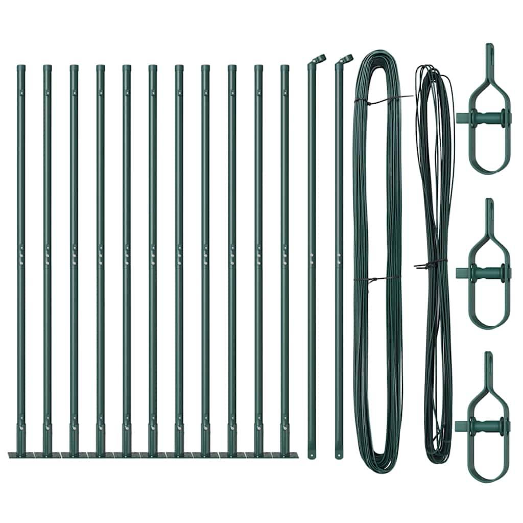 Poteau de clôture acier vert 130 x 3.2 cm, Poids :21.5kg - PANGIVO - Image 2