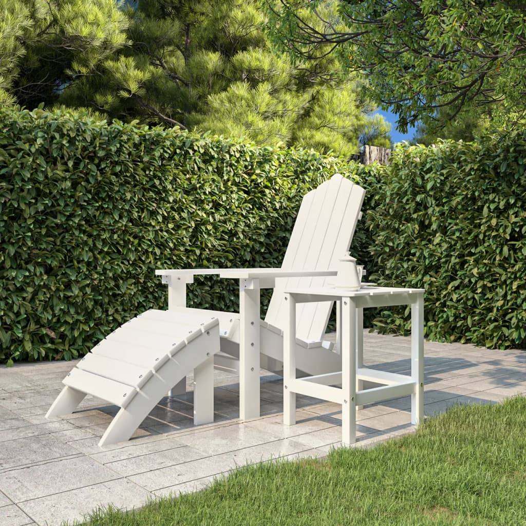 Table de jardin Adirondack blanc PEHD 38 x 38 x 46 cm - PANGIVO - Image 3