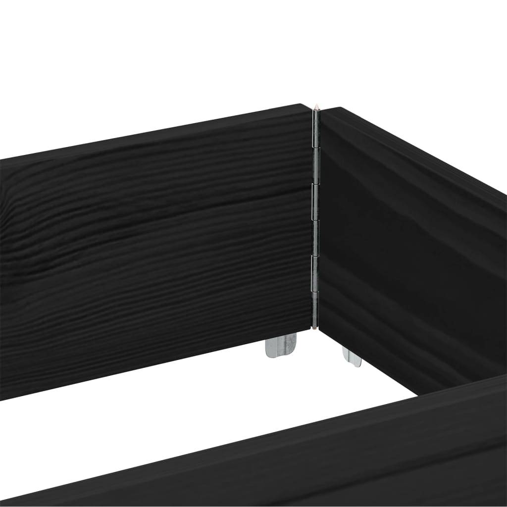 Jardinière bois de pin noir 150 x 50 x 60.5 cm - PANGIVO - Image 7