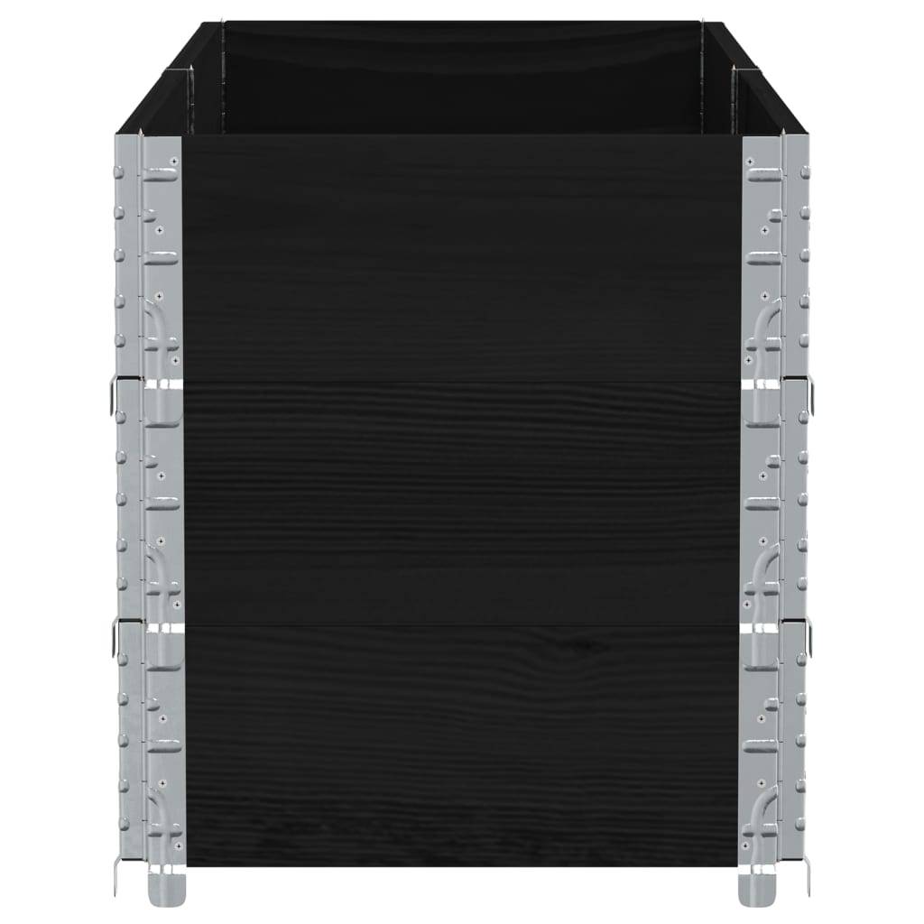 Jardinière bois de pin noir 150 x 50 x 60.5 cm - PANGIVO - Image 4