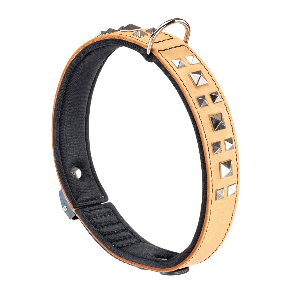 Ferplast - Collier pour Chiens GIOTTO LUXOR C30/58, en Cuir Véritable avec Clous Argentés - Imagen 1
