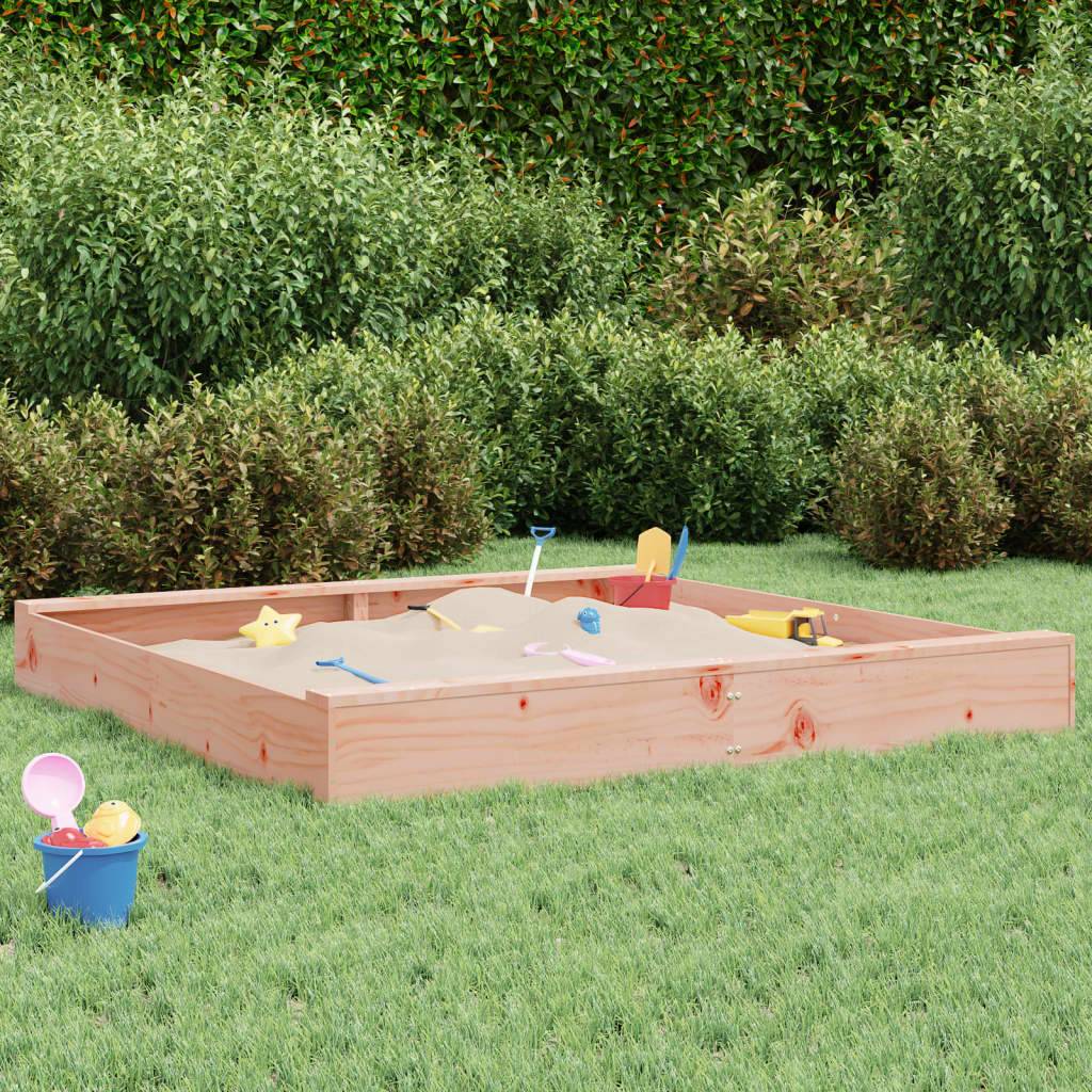 Bac à sable - Maison de jeu pour enfants avec sièges carré bois massif de douglas-JU12106 - Image 2