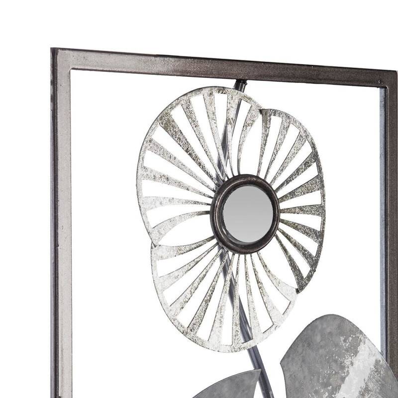 Déco murale métal Fleur argent 25x61 Atmosphera - Imagen 2
