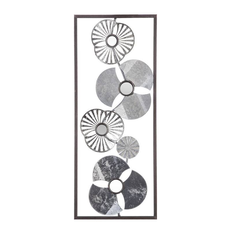 Déco murale métal Fleur argent 25x61 Atmosphera - Imagen 1
