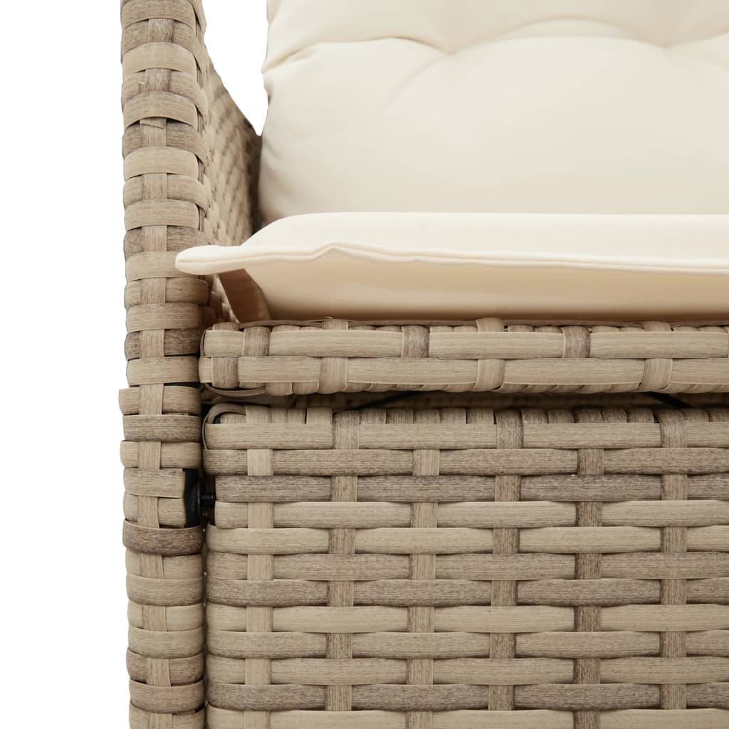 Vidaxl - Ensemble à manger de jardin et coussins 9 pcs beige Poly rotin vidaXL 3276807 - Image 4