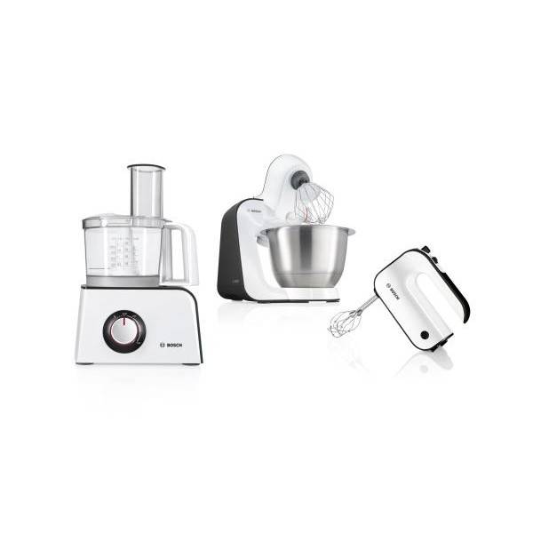 Bosch - Batteur Fouet Electrique  a main BOSCH MFQ4020 STYLINE - 450W - 5 vitesses + pulse - Blanc/Gris anthracite - Image 2