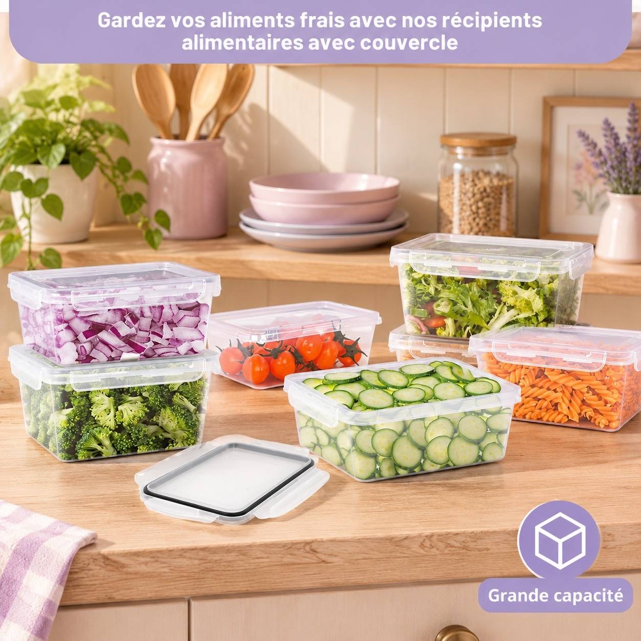 Lot de 40 Boîtes de Conservation Alimentaire avec Couvercles - Image 5