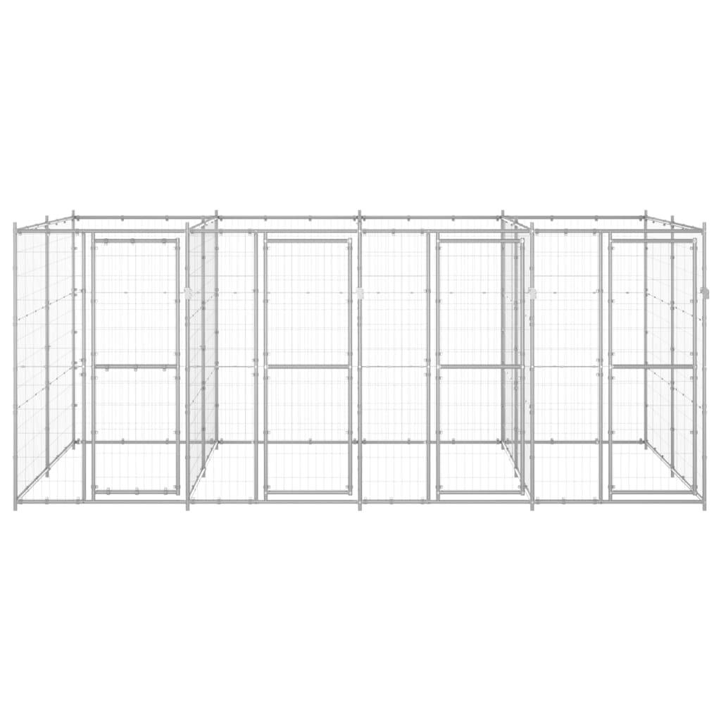 Vidaxl - Chenil extérieur Acier galvanisé 9,68 m² vidaXL 3082284 - Imagen 6