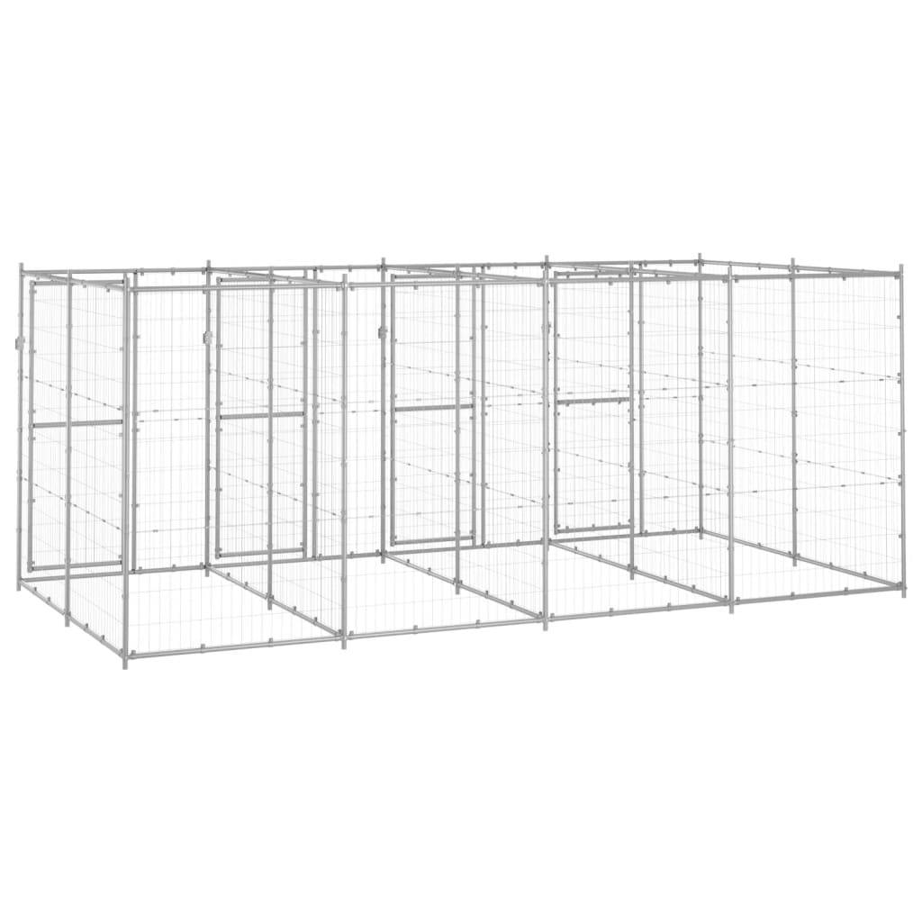 Vidaxl - Chenil extérieur Acier galvanisé 9,68 m² vidaXL 3082284 - Imagen 5