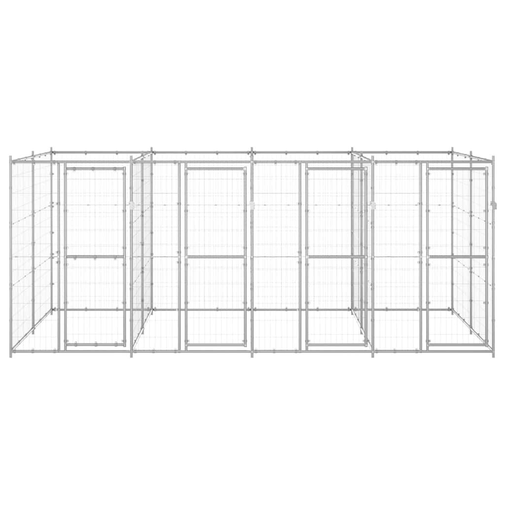 Vidaxl - Chenil extérieur Acier galvanisé 9,68 m² vidaXL 3082284 - Imagen 2