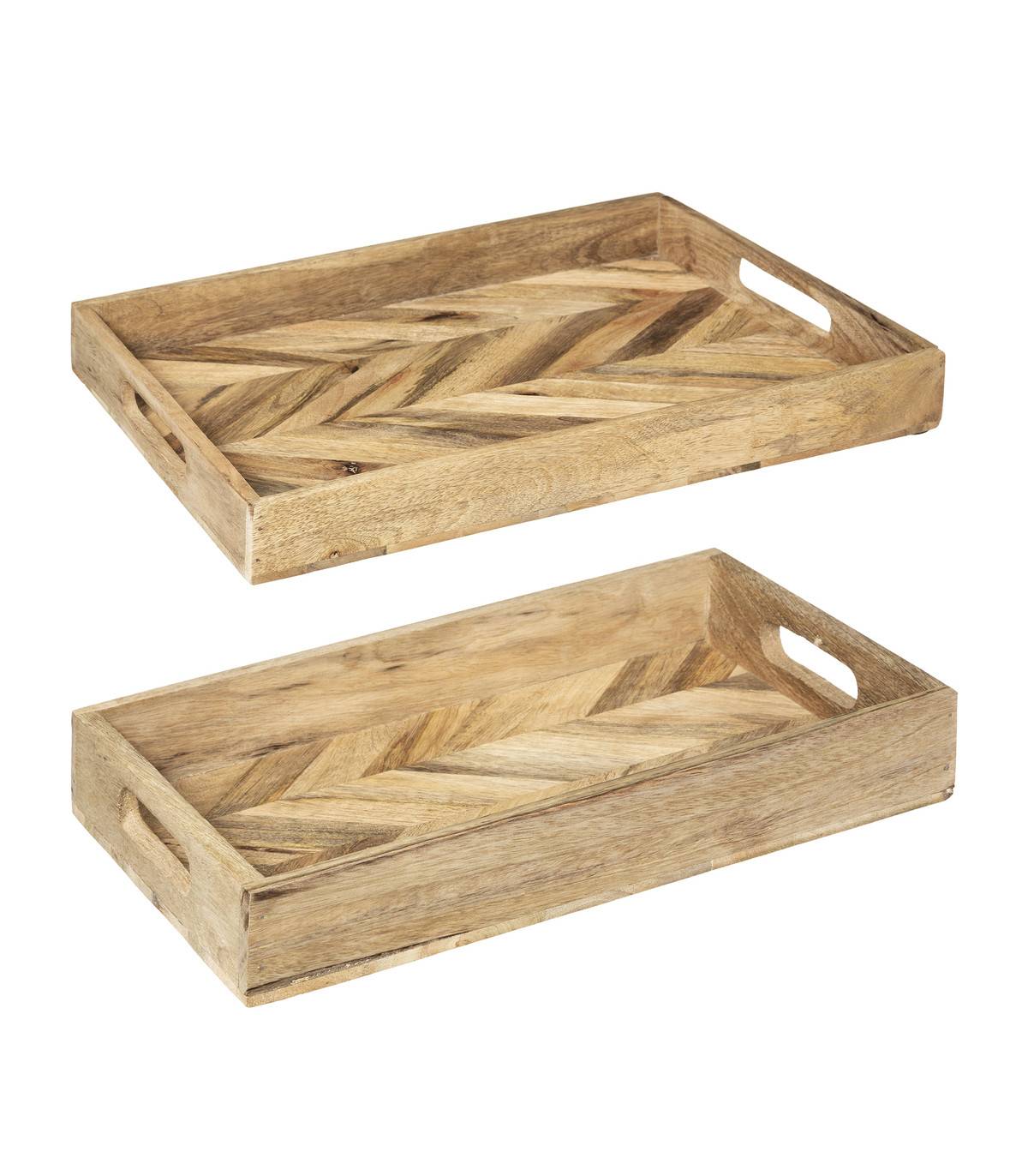 Set de 2 Plateaux en Bois de Manguier - Imagen 1
