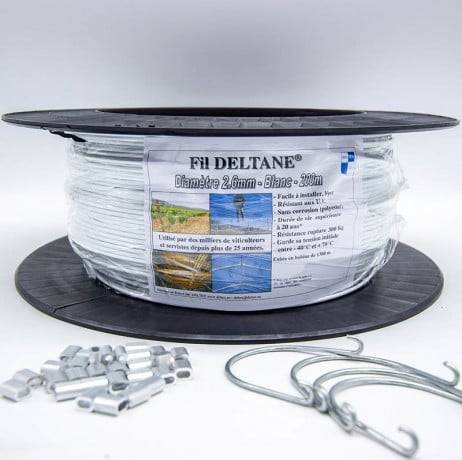 Plastidis - Kit fil Deltex pour renfort structure, Crochet fil de fer Ø 60 mm avec boucle - Imagen 1
