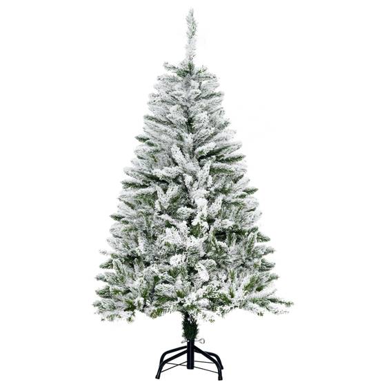 Sapin de Noël Artificiel enneigé 120H cm 200 Branches épines Imitation Nordmann Grand réalisme - Image 1