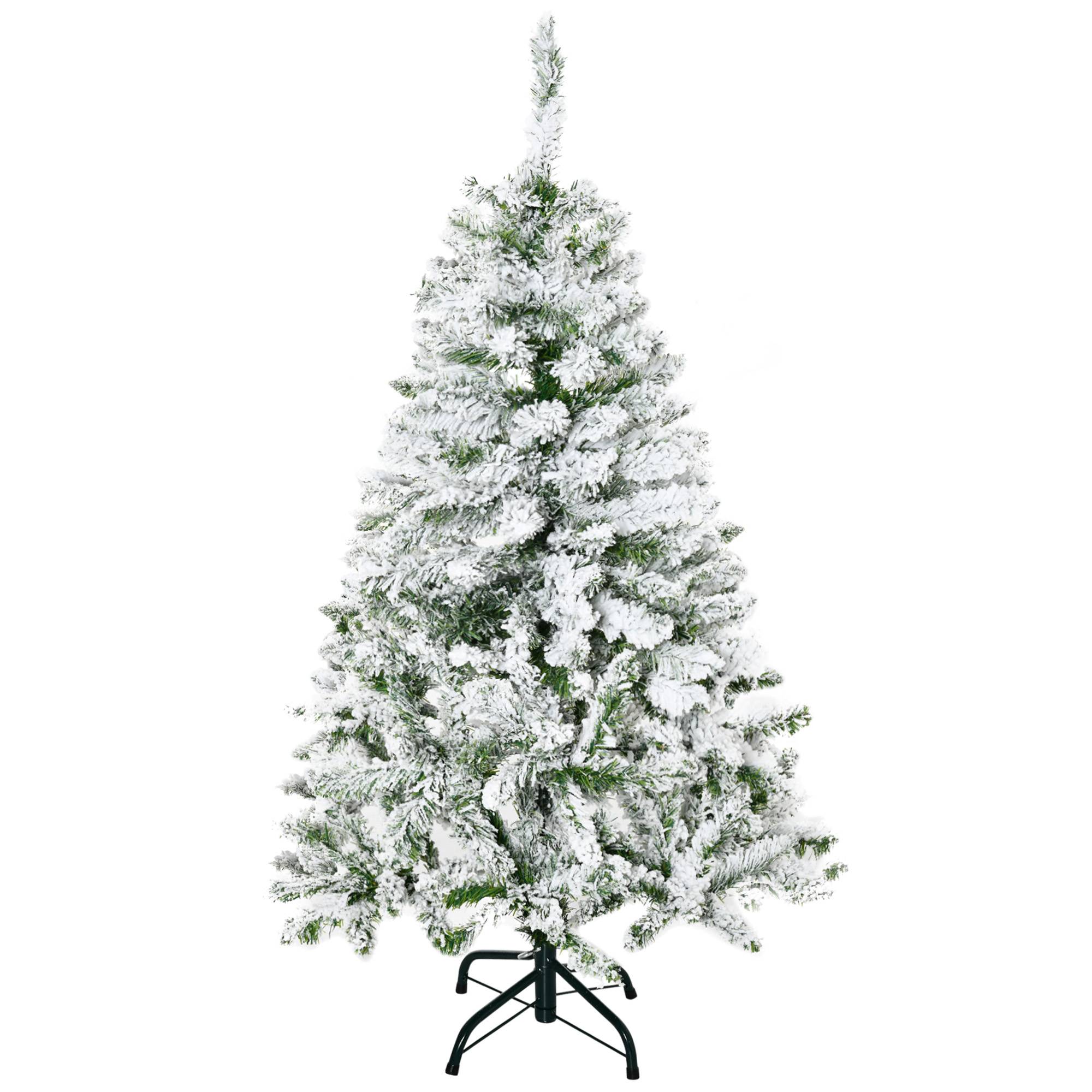 Sapin de Noël Artificiel enneigé 120H cm 200 Branches épines Imitation Nordmann Grand réalisme - Image 2