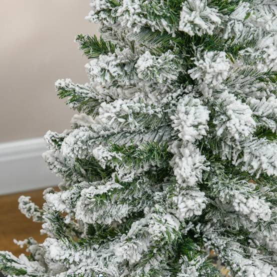 Sapin de Noël Artificiel enneigé 120H cm 200 Branches épines Imitation Nordmann Grand réalisme - Image 10