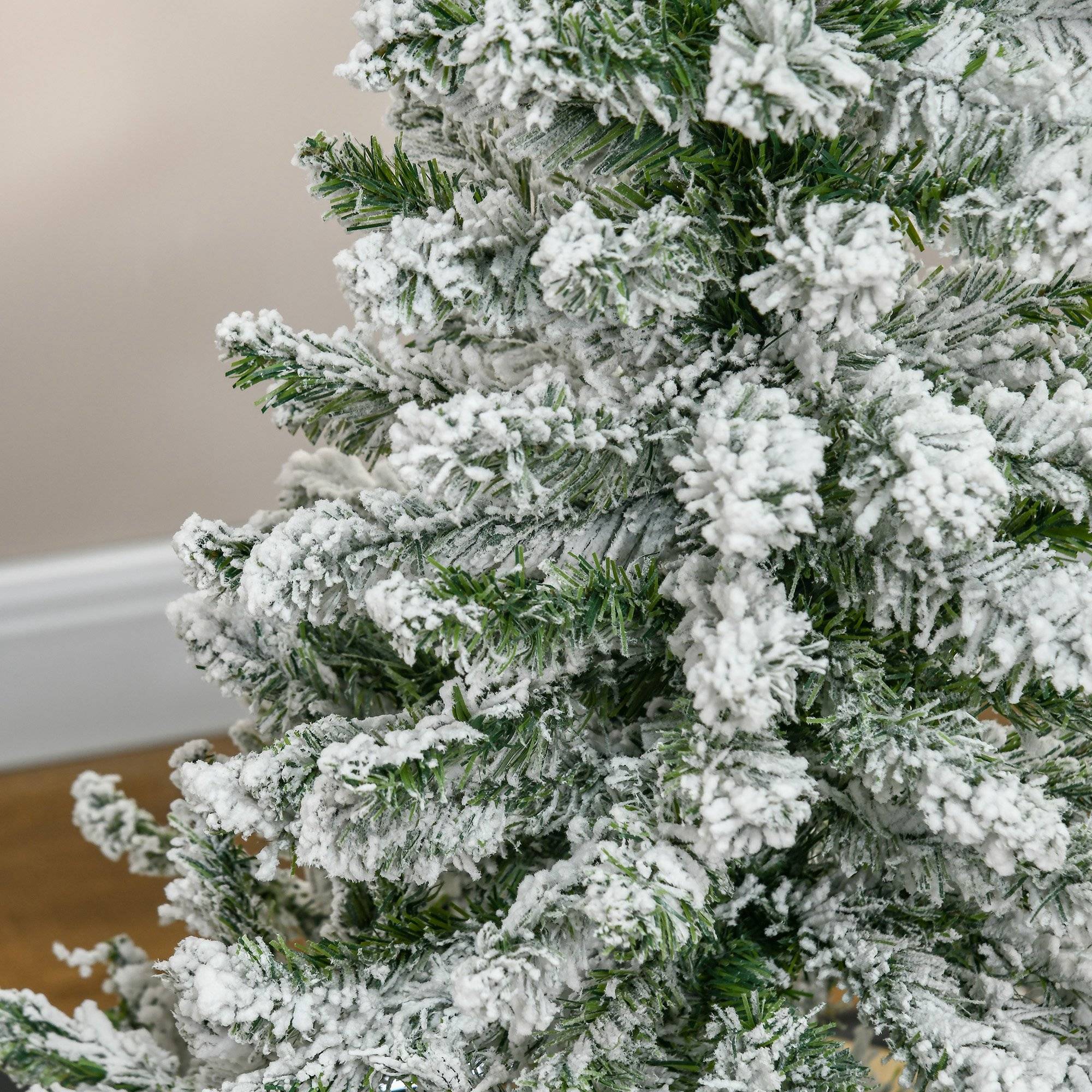 Sapin de Noël Artificiel enneigé 120H cm 200 Branches épines Imitation Nordmann Grand réalisme - Image 10