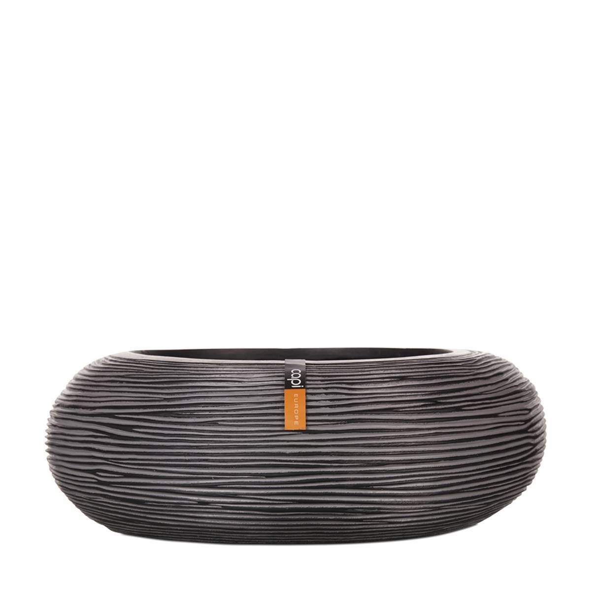Artificielles - Bac Rib en fibres de verre Int. bol rond bas 35x10 cm noir - dimhaut: H 35 cm - couleur: Noir