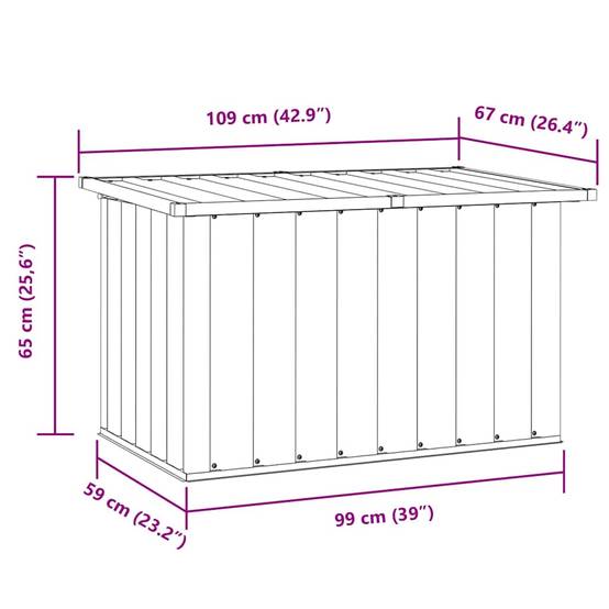 Coffre de Jardin en Acier Galvanisé Durable pour Rangement Extérieur Anthracite 109x67x65 cm – ComfortXL Outdoor Living - Image 5