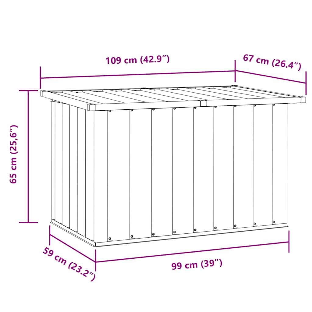 Coffre de Jardin en Acier Galvanisé Durable pour Rangement Extérieur Anthracite 109x67x65 cm – ComfortXL Outdoor Living - Image 5