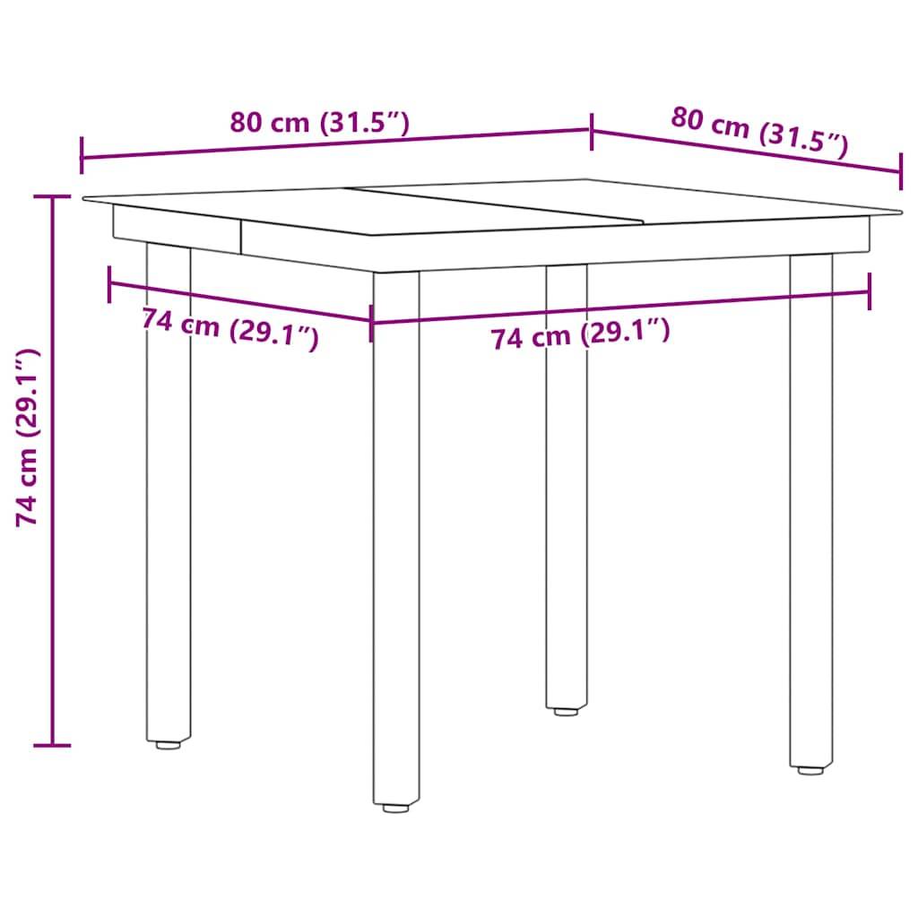 Ensemble Table et Chaises de Jardin 5 Pièces pour 4 Personnes Gris Clair – ComfortXL Outdoor Living - Image 5