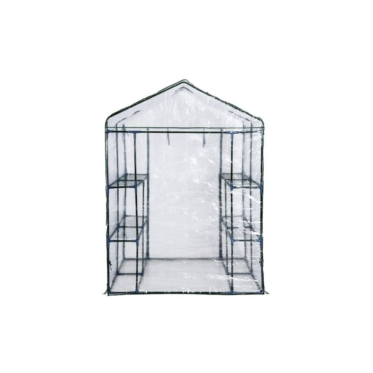 Serre de jardin 4 étagères 143 x 143 x H195cm Bache serre PVC Cadre Acier Legumes plantes Fleurs BRIXO - Imagen 5