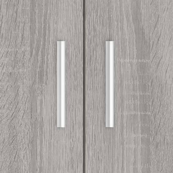 Meuble Aquarium Bois Ingénierie avec Rangement 6 Portes pour Salon Sonoma Gris - ComfortXL Outdoor Living - Image 9