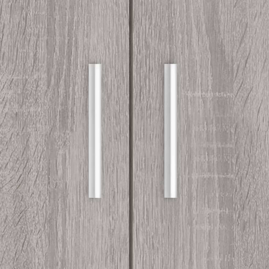 Meuble Aquarium Bois Ingénierie avec Rangement 6 Portes pour Salon Sonoma Gris - ComfortXL Outdoor Living - Image 9