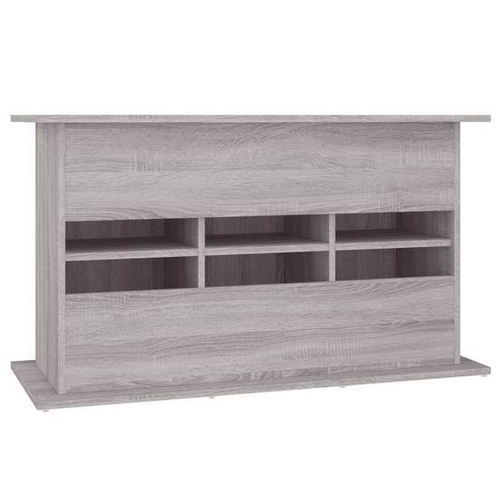 Meuble Aquarium Bois Ingénierie avec Rangement 6 Portes pour Salon Sonoma Gris - ComfortXL Outdoor Living - Image 8