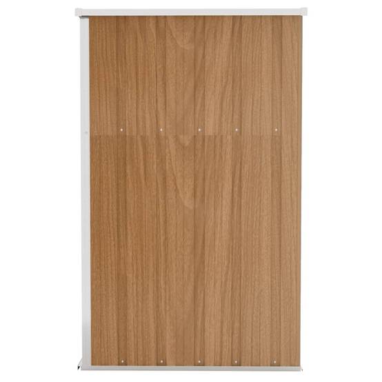Abri de jardin 1.18m² - Cabane de jardin - Remise de jardin murale Marron 118x100x178 cm Acier galvanisé MAISON CHIC - Image 4